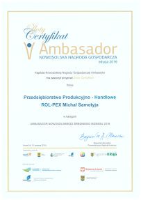 Ambasador - Nowosolska Nagroda Gospodarcza 2016